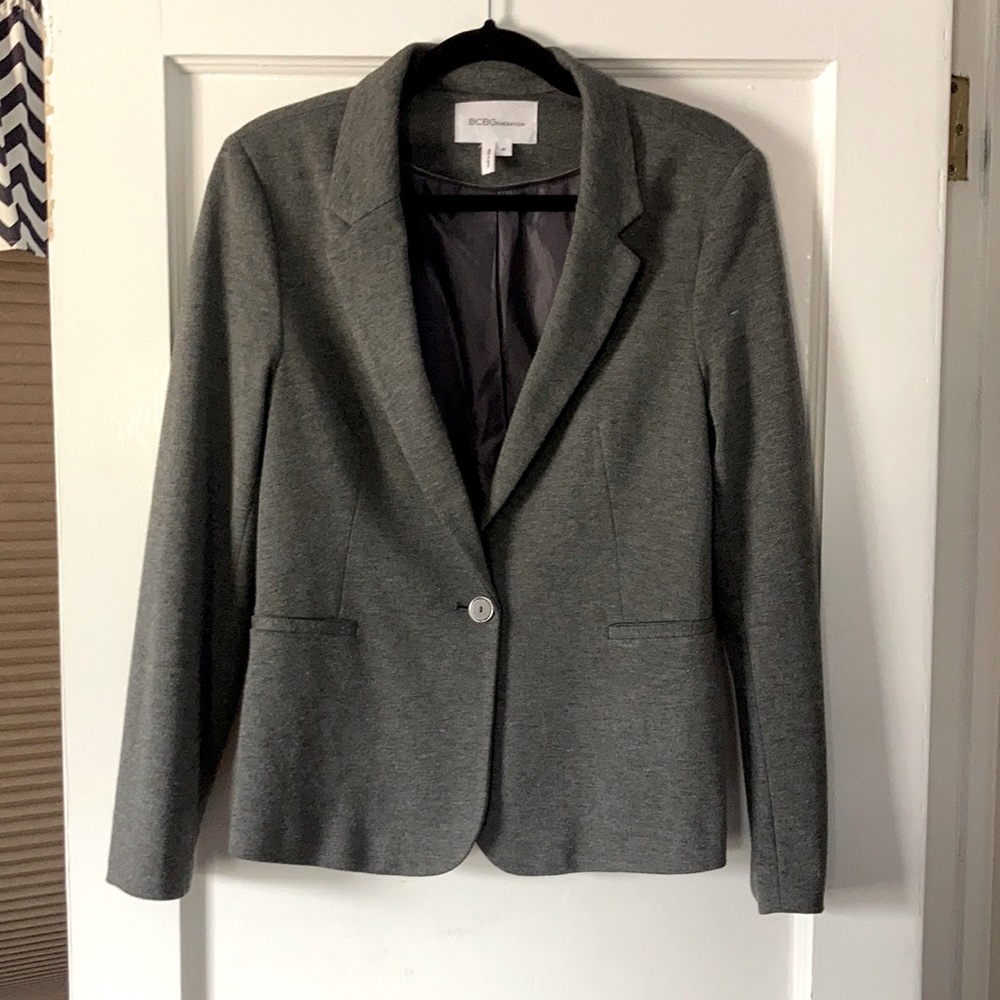 Gray Bcbg Darted One Button Blazer. - image 1
